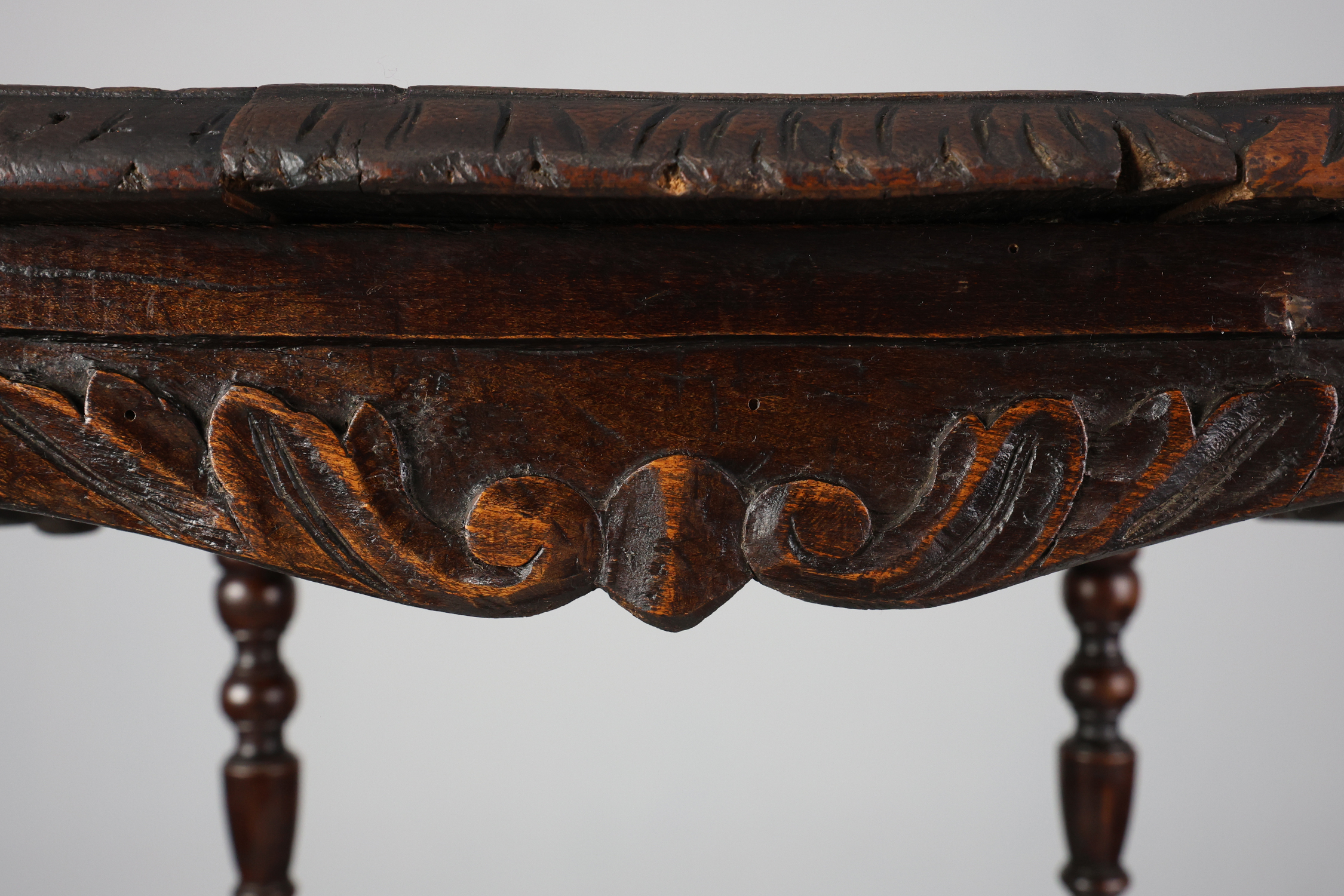 Oak carved square Side Table, Belgium 18th Centurythumbnail